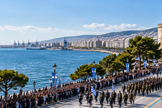 Thessaloniki Waterfront Parade and Flags
